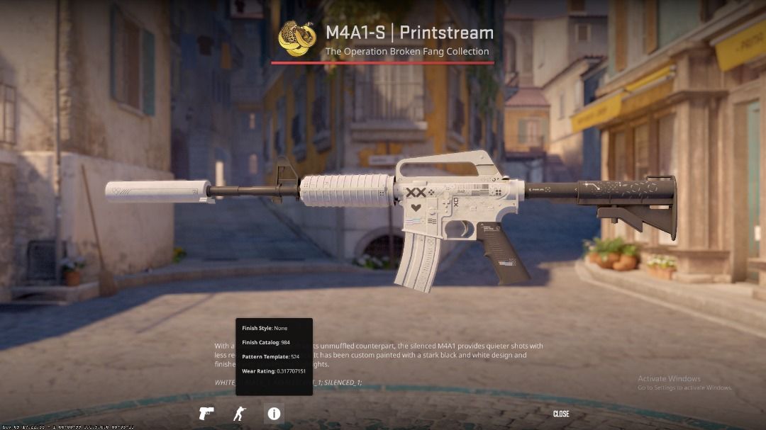 CS2 M4A1S Printstream FT, Video Gaming, Gaming Accessories, InGame
