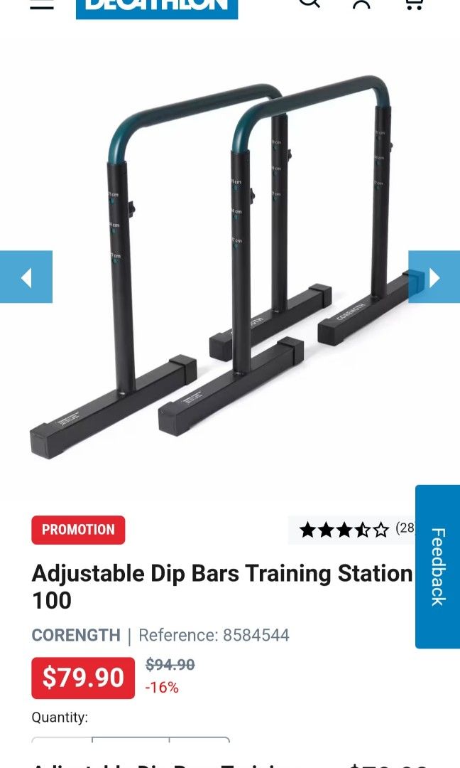 Dip stand decathlon online