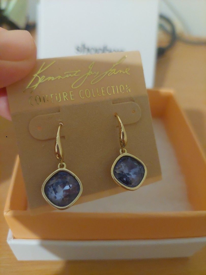 Purple gem earrings hot sale