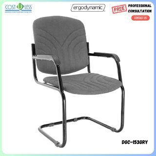 Ergodynamic DGC-153 Deluxe Guest Chair, Computer Chair, Home Office Chair, Office Furniture, Fabric Chair, Sled Chair