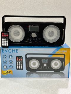 Evche FM Radio with Bluetooth Speaker and Bass