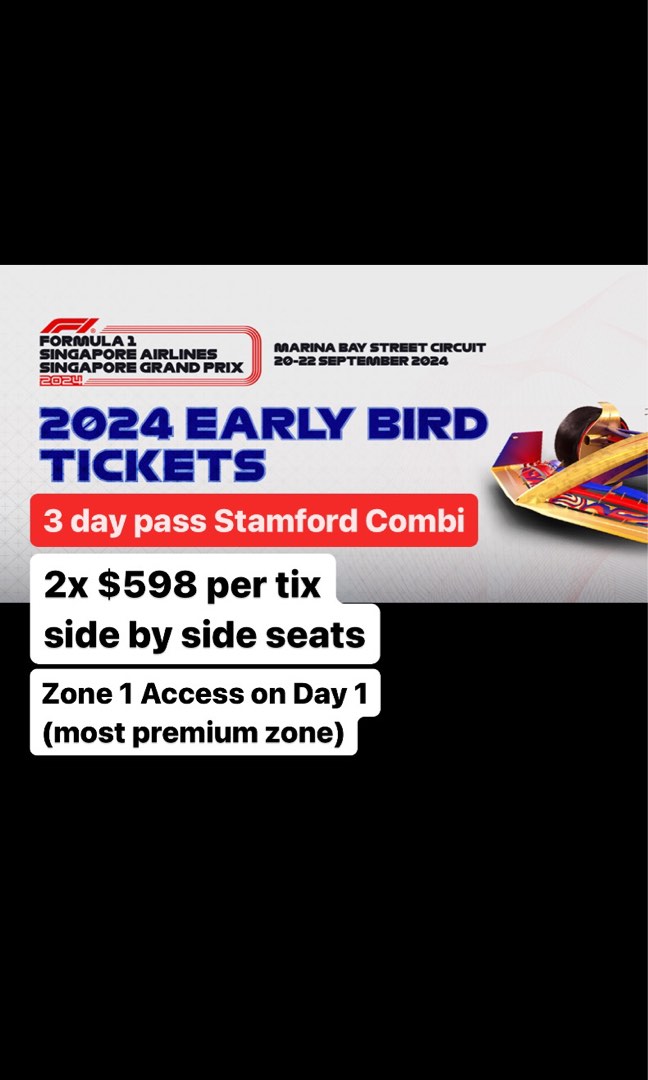 F1 2024 Stamford Combination Early Bird, Tickets & Vouchers, Event