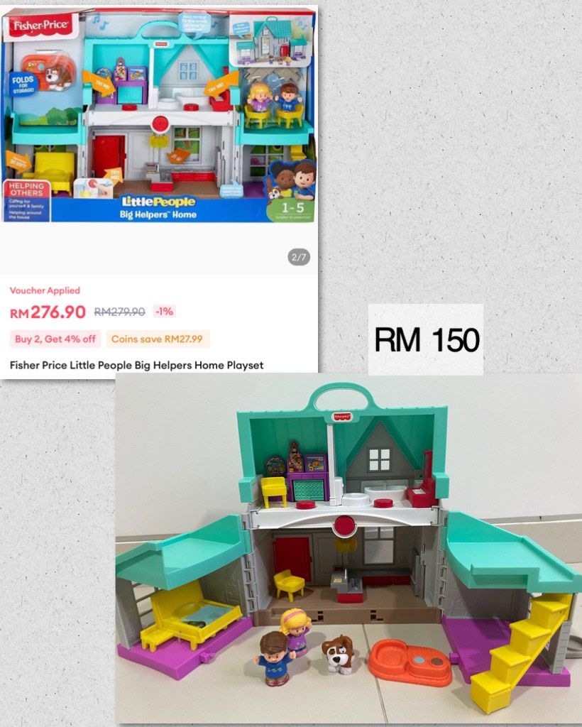 Fisher Price Little People Big Helpers Dollhouse Hobbies Toys