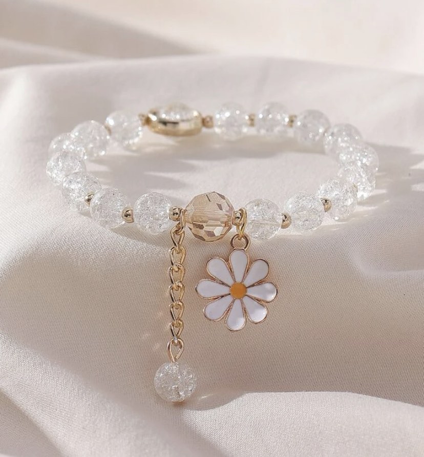 2022 Pearl Charm Stretch Bracelets Bohemian Pink Crystal, 60% OFF