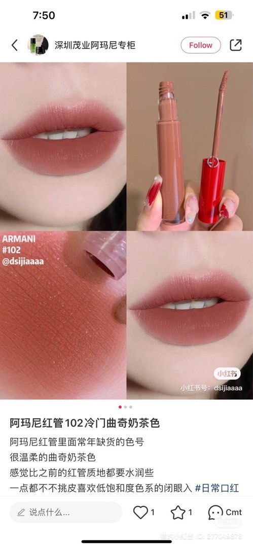 Giorgio armani 102 lipstick clearance