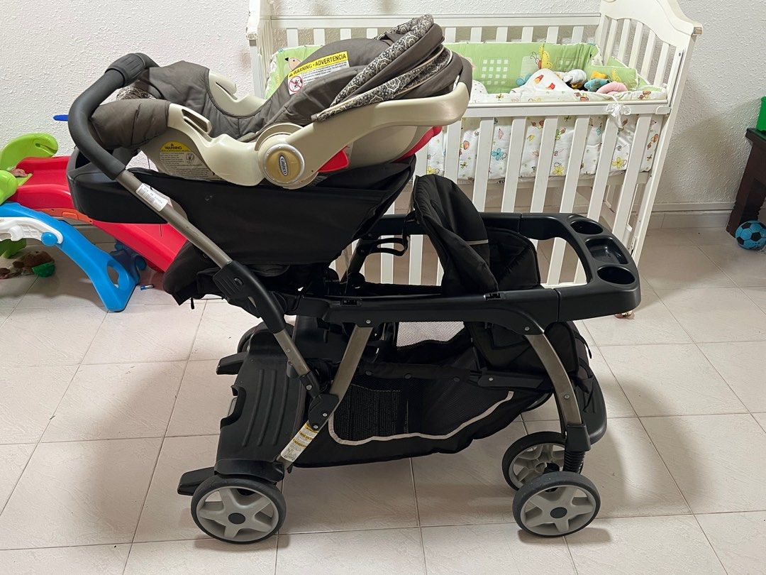 Graco Double Stroller with Car Seat