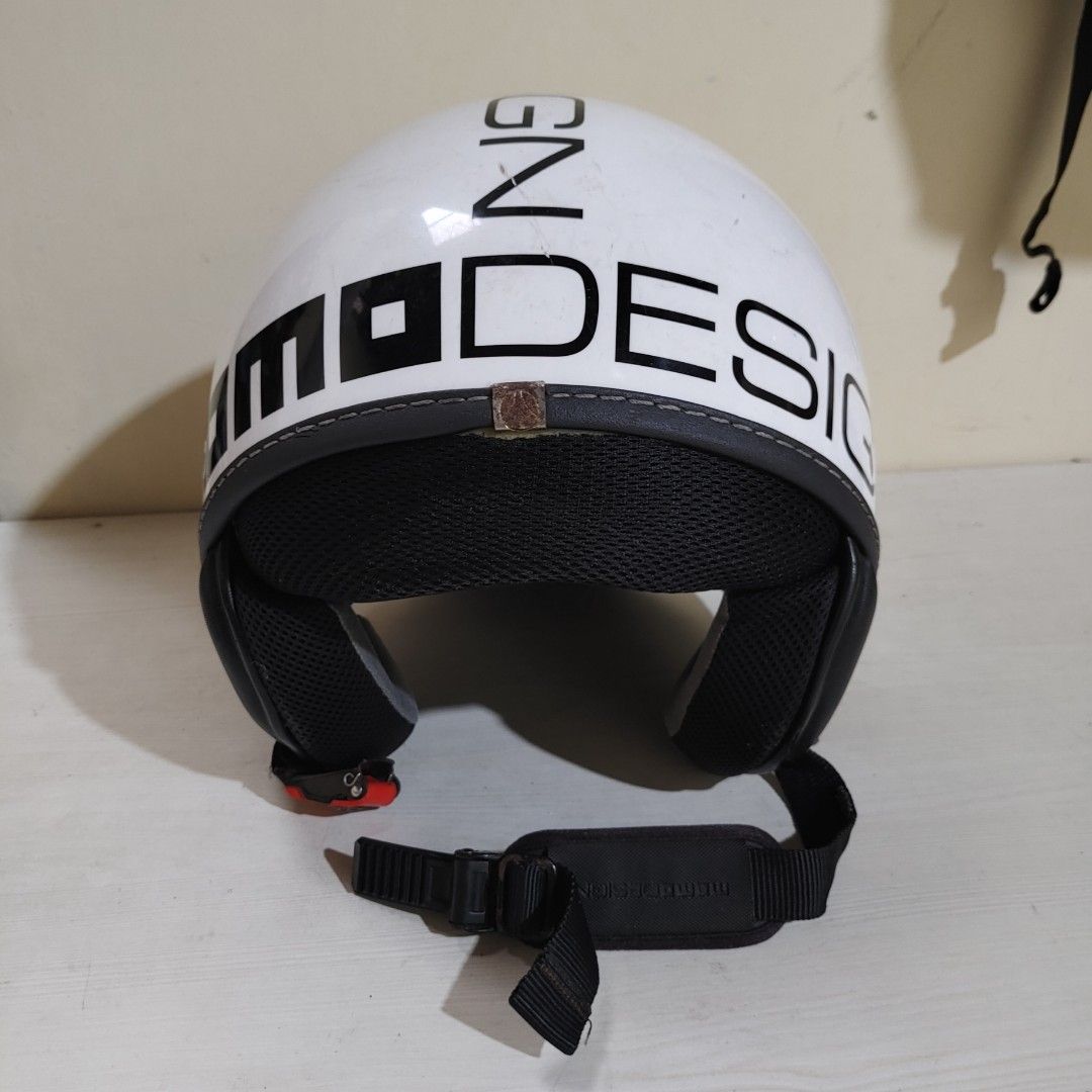 Helm half face momo design italy putih original Motor di Carousell