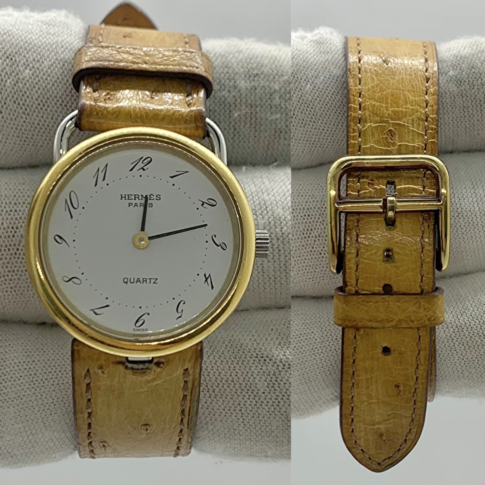 hermes gold watch ladies