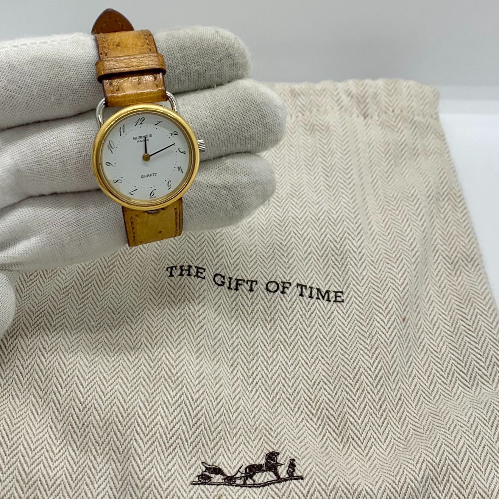 hermes gold watch ladies