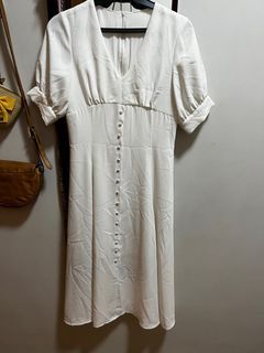 HQ Vintage White Puff Dress