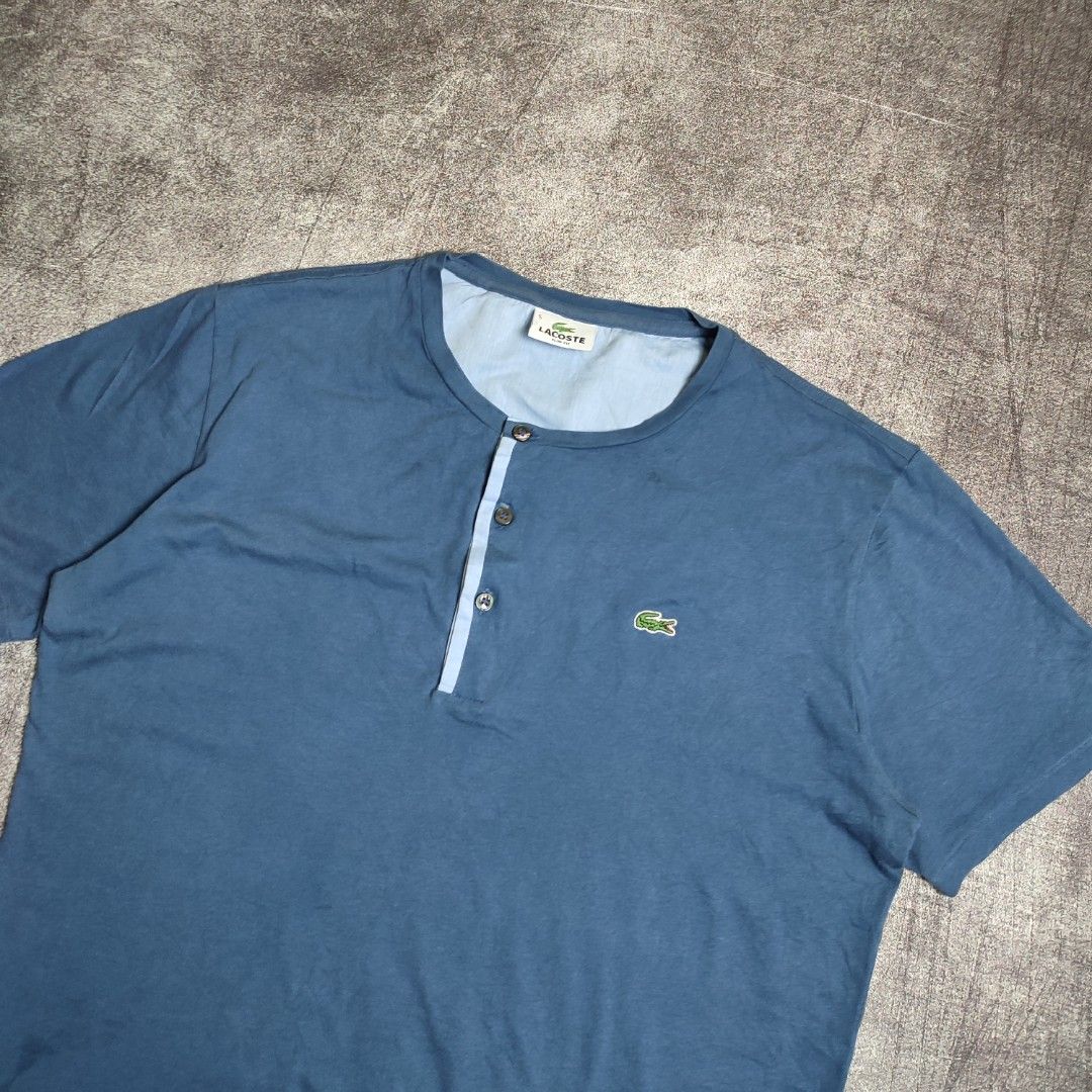 Lacoste Teal Polo Shirt Kaos Lacoste, Fesyen Pria, Pakaian Atasan