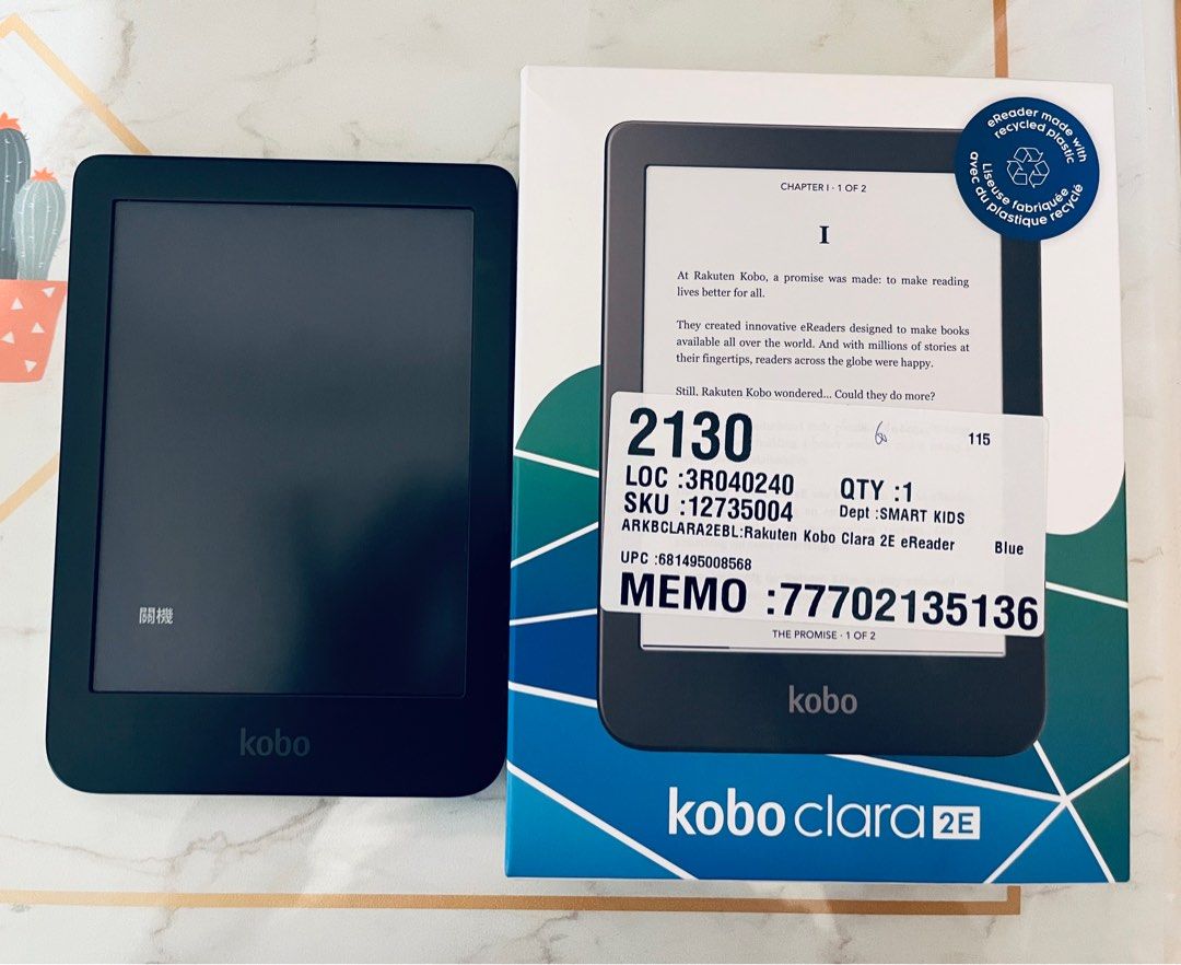 Kobo Clara 2e 6吋電子閱讀器(送$50電子書卷), 手提電話, 電子書閱讀器