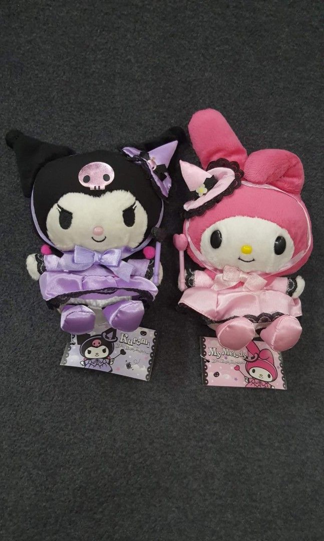 Kuromi & My Melody Halloween Plush Set, Hobbies & Toys, Toys & Games on