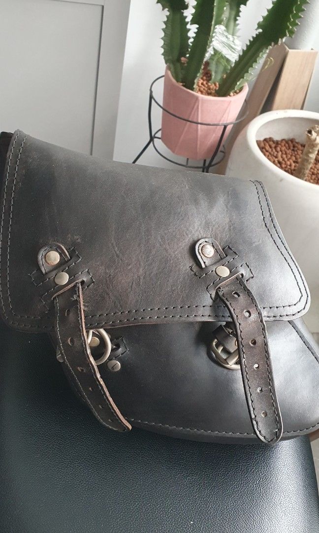 LA Rosa leather saddle bag for cruiser Motorcycles Motorcycle