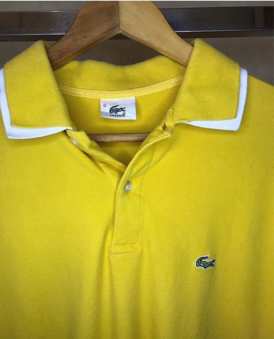 Mustard lacoste hotsell polo