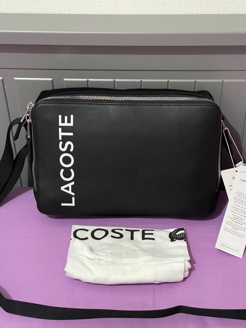 Lacoste Reporter Bag Black onhand (Category: Luxury Bags & Wallets) located in Puerto Princesa. Submitted by eds.raps (Listing ID 1265046507, Image 1). Description: Onhand ready to ship Brand new Reporter bag Made of cow leather (front) & nylon (back) Layaway accepted This bag comes from Shop and not from Outlet Plus local shipping fee from Puerto Princesa City Palawan .
