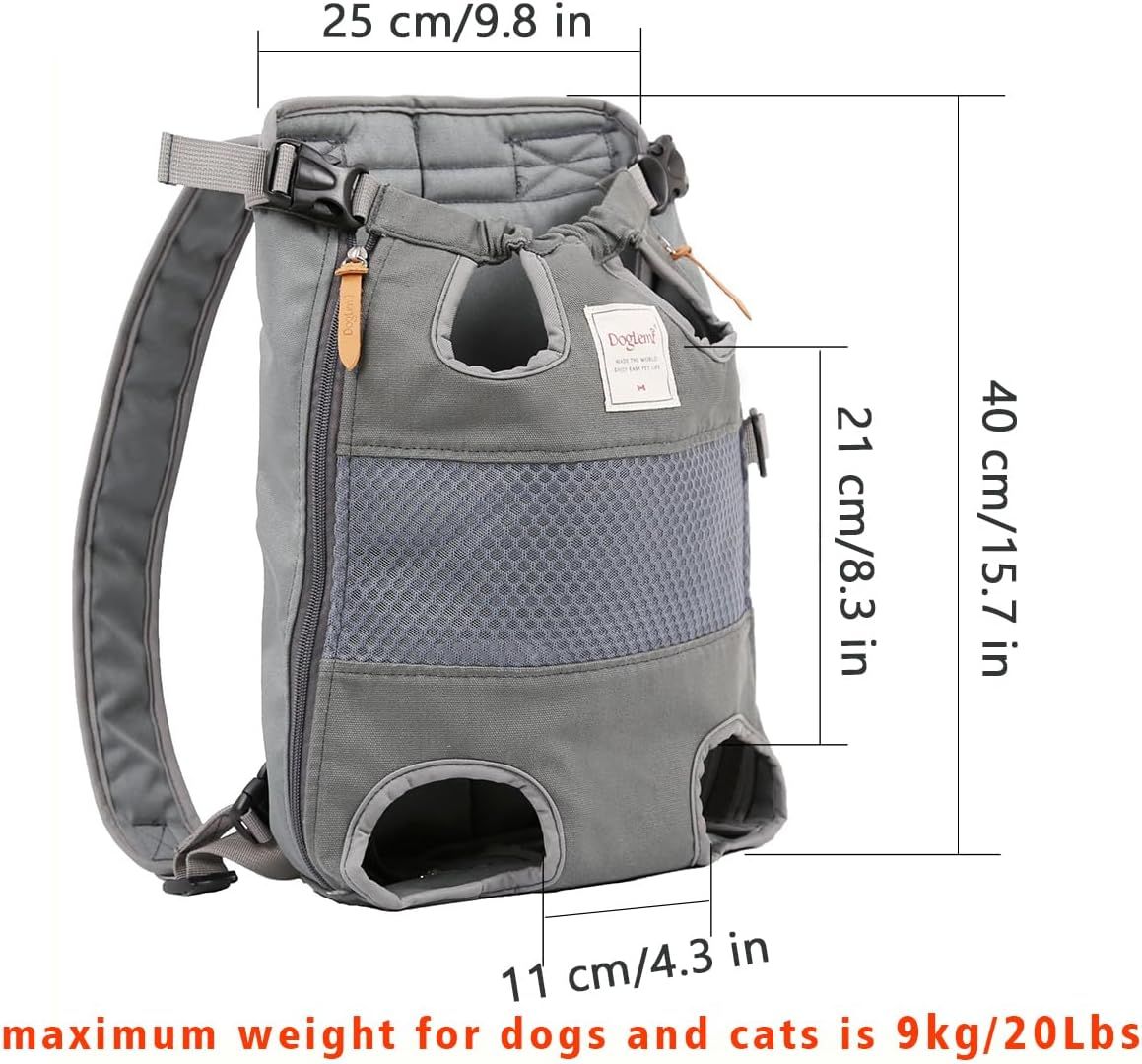 Lifeunion Legs Out Dog Carrier Backpack Hands Free Adjustable Pet Travel Carrier for Small Medium Dogs Cats Motorcycle Hiking Walking Grey Pet Supplies Homes Other Pet Accessories on Carousell