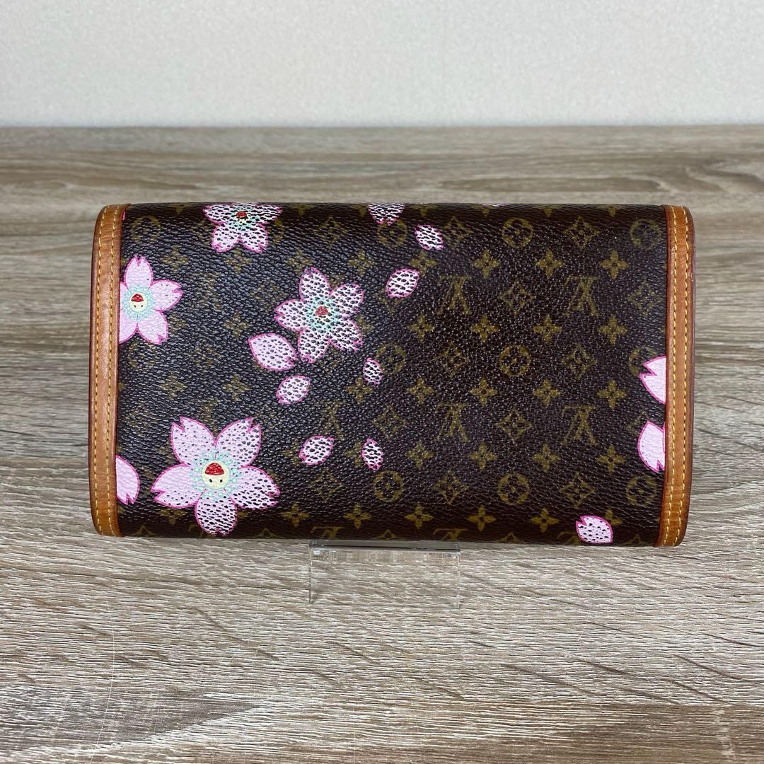 Louis Vuitton x Takashi Murakami Monogram Cherry Blossom Porte Tresor  International Wallet Pink