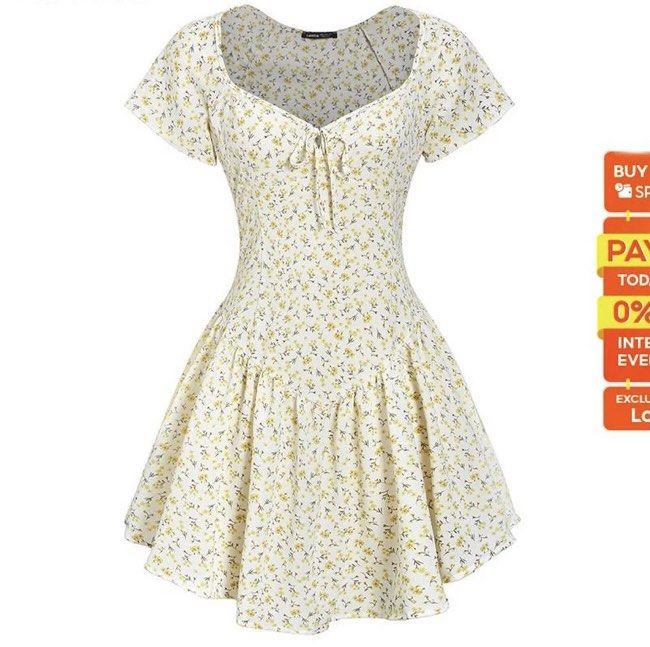 Lovito Floral Dress (Category: Dresses) located in Morong. Submitted by everything.gude (Listing ID 1265135458, Image 2). Description: Brand New Original price: 428php Small on Tag MOP: GCash MOD: J&T, LBC, Same day delivery.