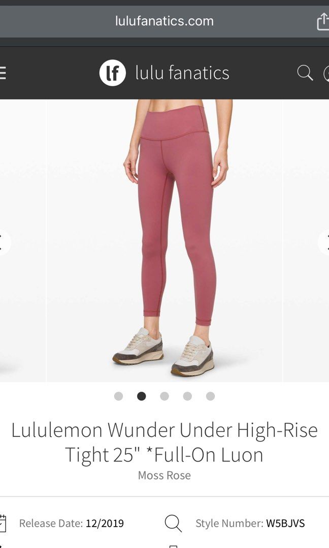 Lululemon Wunder Under High Rise Tights 25”, Women's Fashion, Activewear on  Carousell