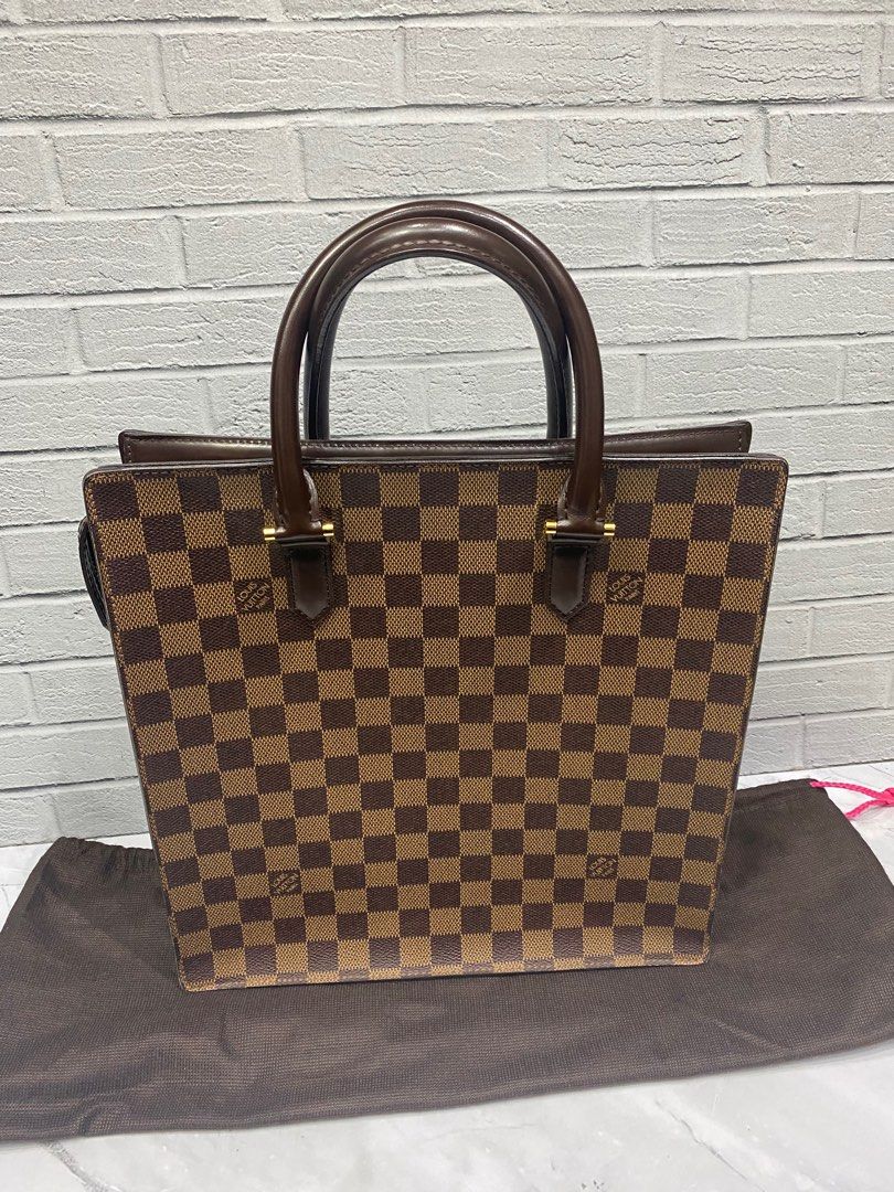 Vuitton Sac Damier Sac Plat LV Sac Plat Damier Eben 2004 GHW Size