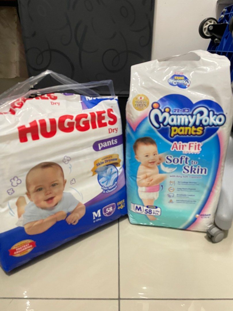 Mamypoko air fit pant and Huggies pants size M