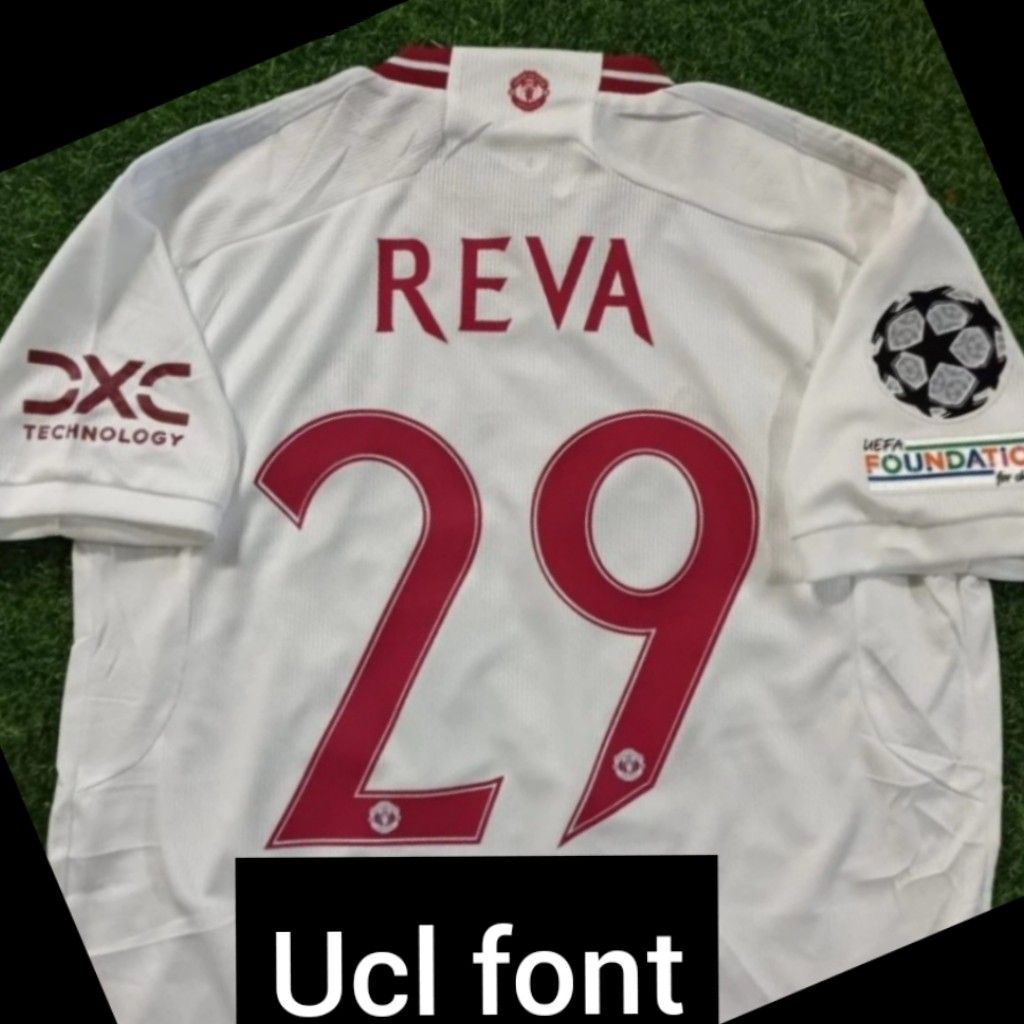 Manchester united deals kit font