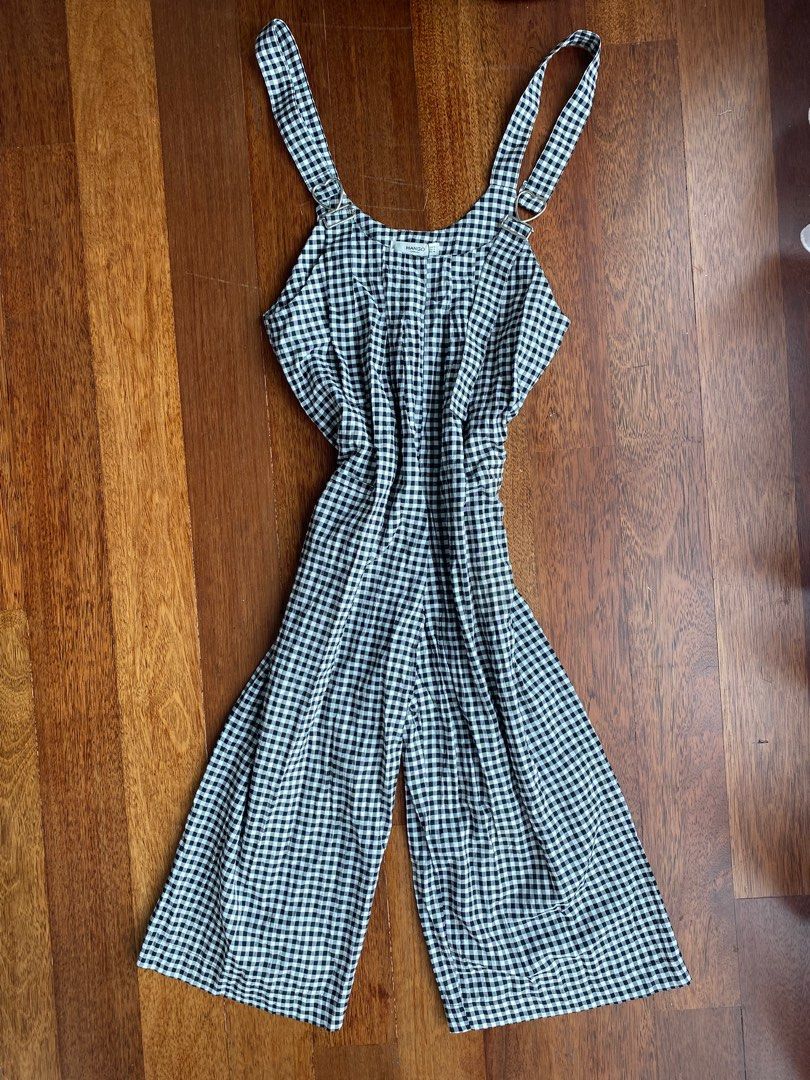 Mango gingham cheap jumpsuit