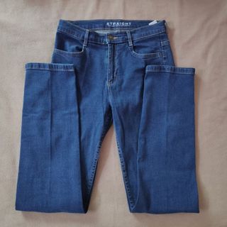 Marks & Spencer Medium Indigo Straight Jeans Pants Size UK 8 Size 27-28 Length 40