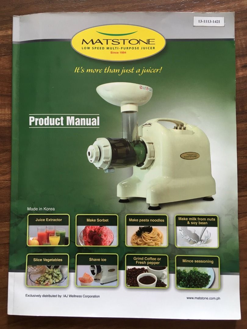 Matstone Slow Juicer / Low Speed Multipurpose Juicer, TV & Home