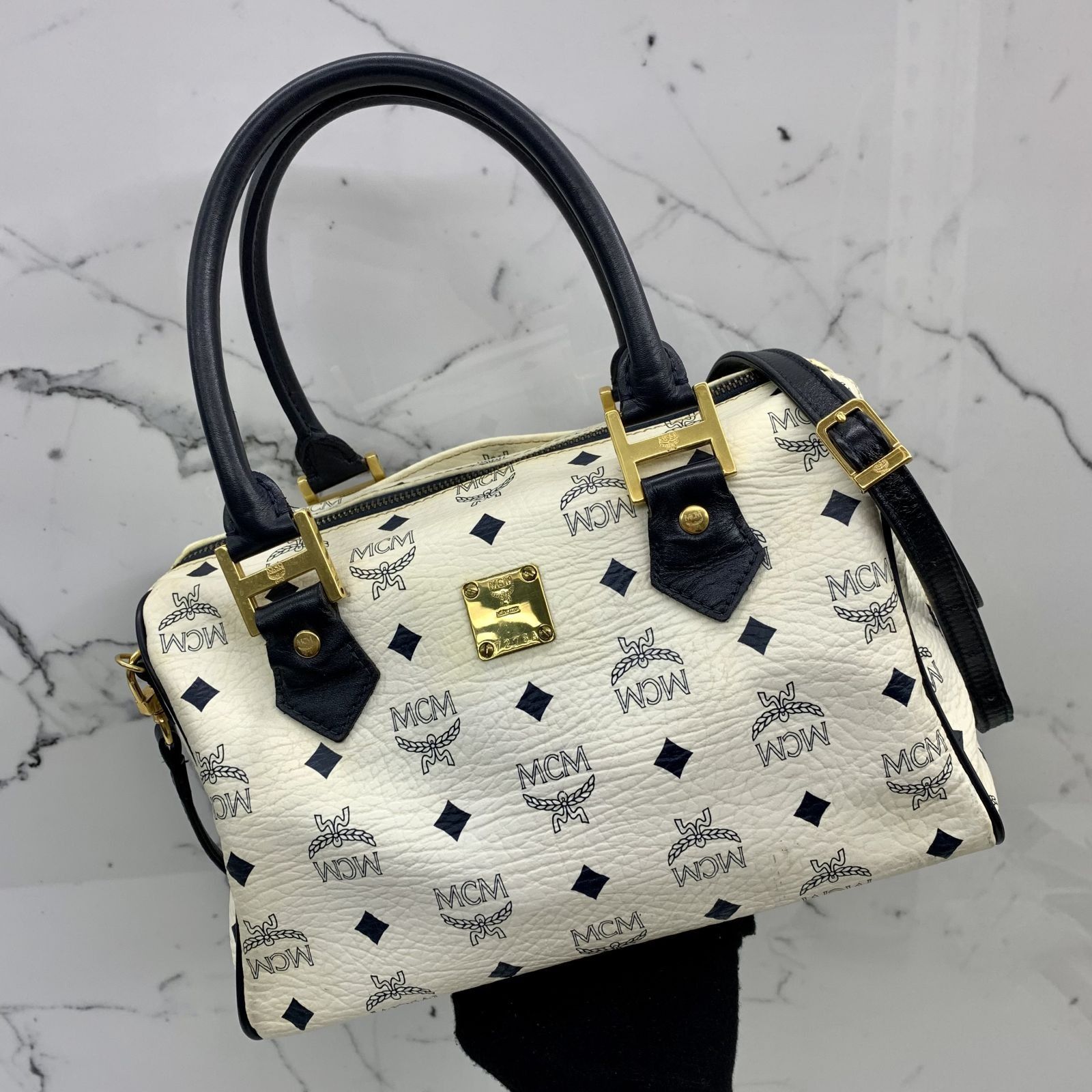 MCM BOSTON WHITE BOSTON BAG 237036543 WE, Luxury, Bags Wallets