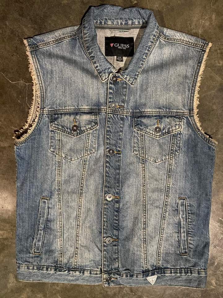 Guess vest jacket deals