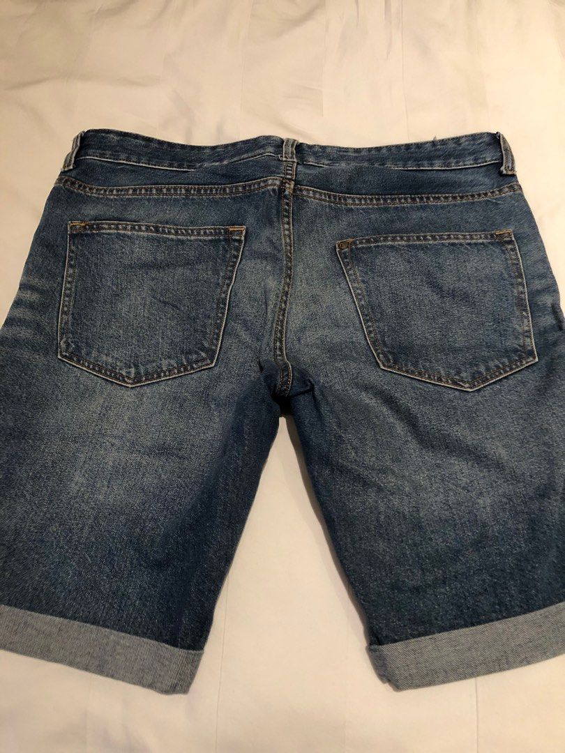 Mens Jean Shorts H M 32 Waist Medium