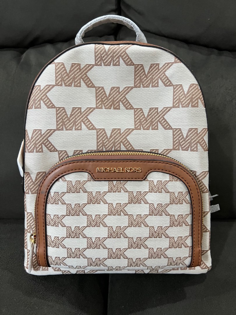 brown michael kors backpack purse
