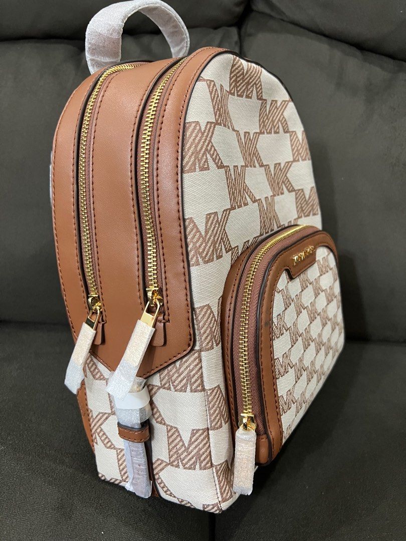 brown michael kors backpack purse