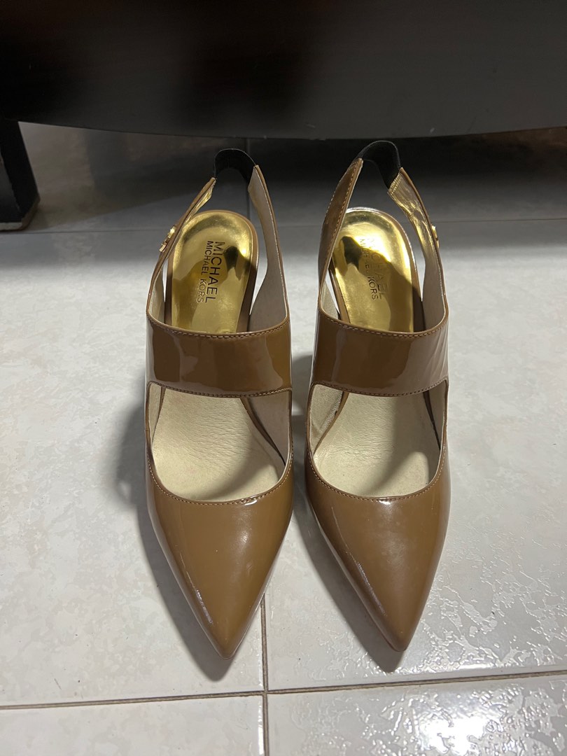 Michael Kors Gold Heels Sandals Women s Fashion Footwear Heels