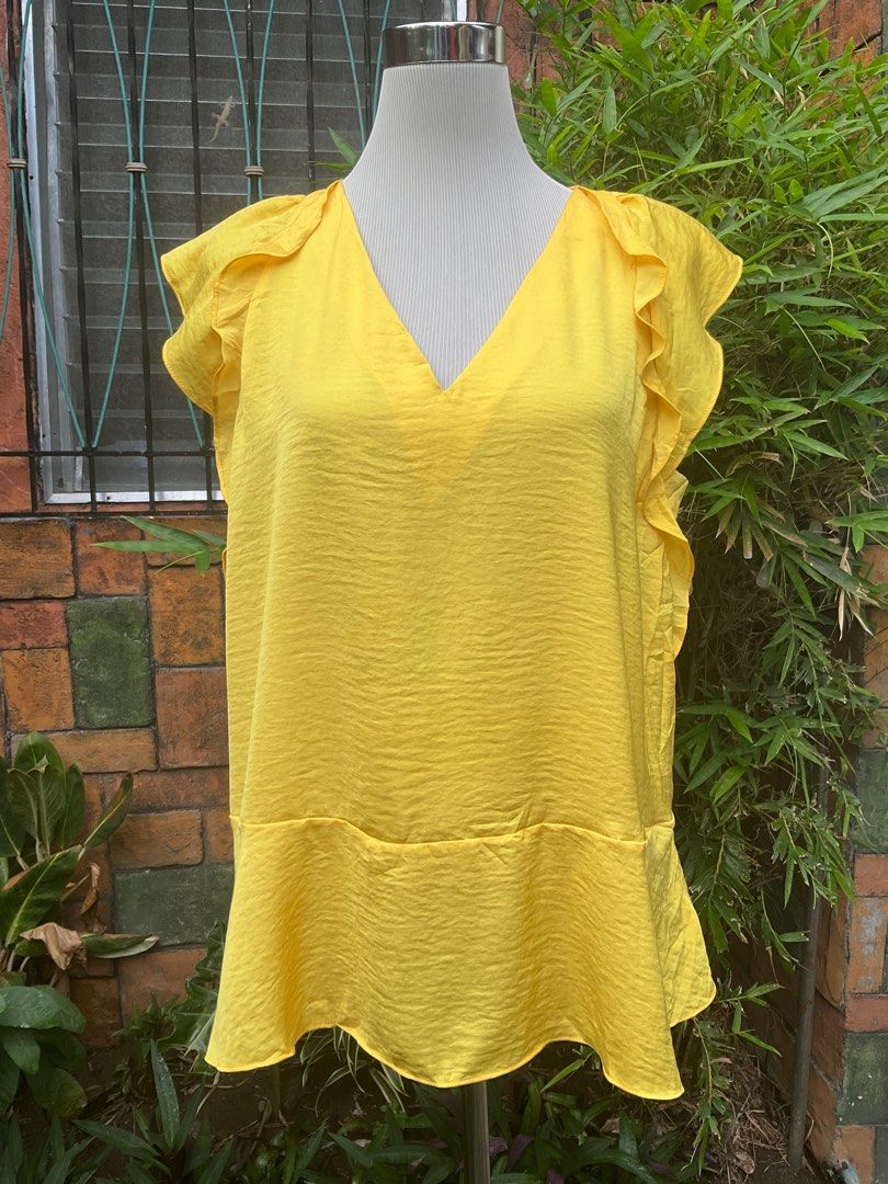 Michael kors yellow blouse new arrivals