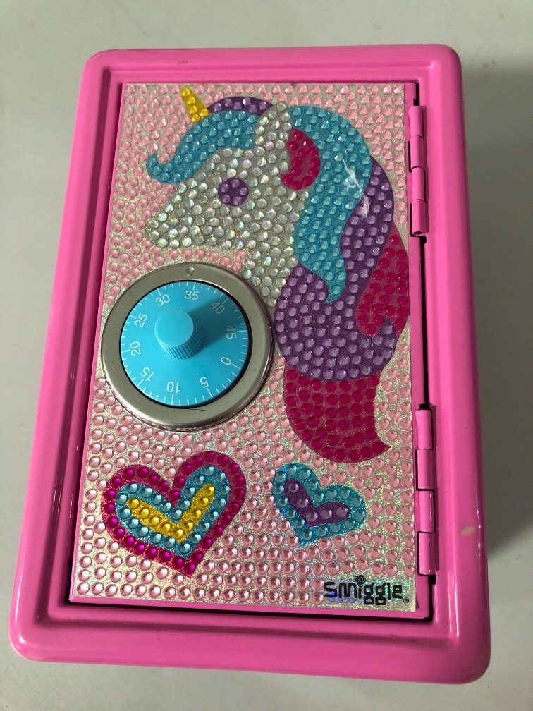 Moving out sale Smiggle coin box safety box, Furniture & Home Living