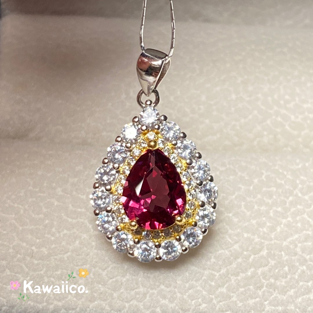 Natural Pyrope Garnet Gemstone Necklace Women s Fashion Jewelry