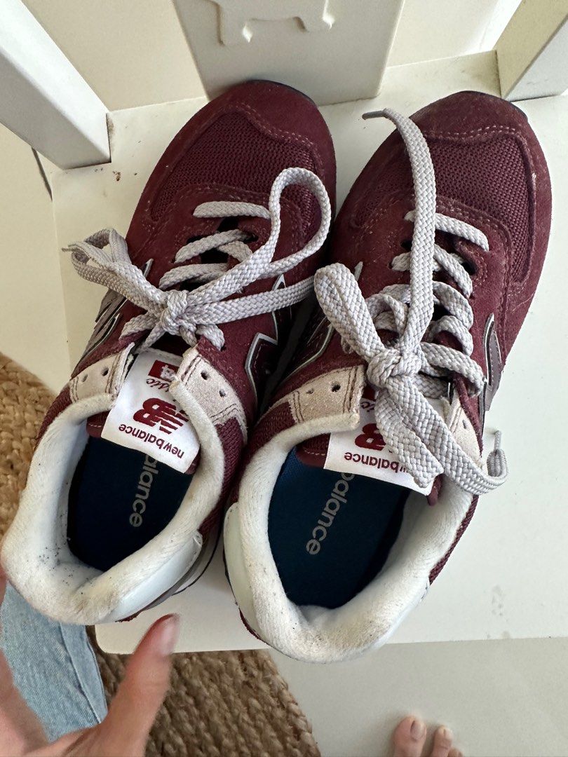 NB 574 Classic Sneakers in Maroon Women s Fashion Footwear