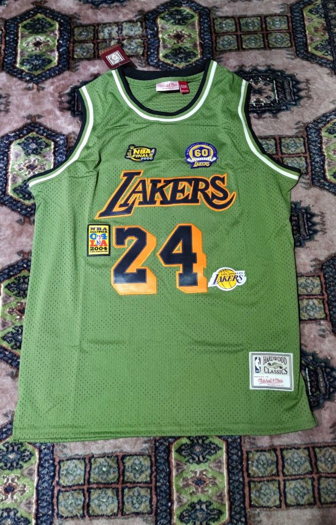 NBA Los Angeles Lakers 24 Kobe Bryant Green Olive Drab Jersey Tank Top Vest Embroidery Special Edition 24