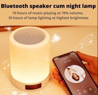Night Light Touch Table Lamp | Bluetooth Speaker Portable Bedroom Bedside Home Decor