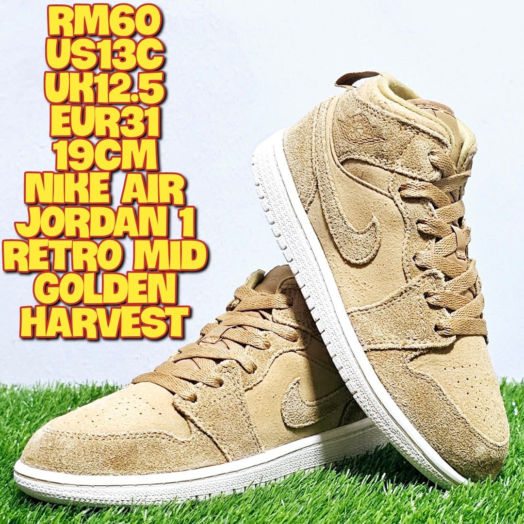 Air jordan 1 mid golden harvest 2025