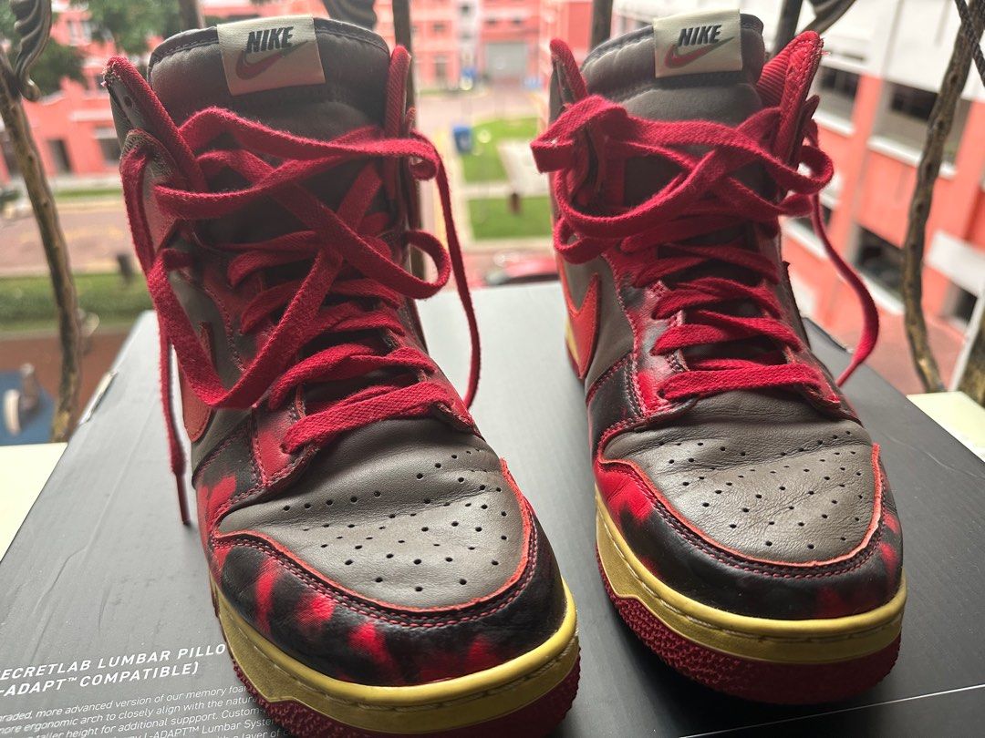 Red high sneakers store