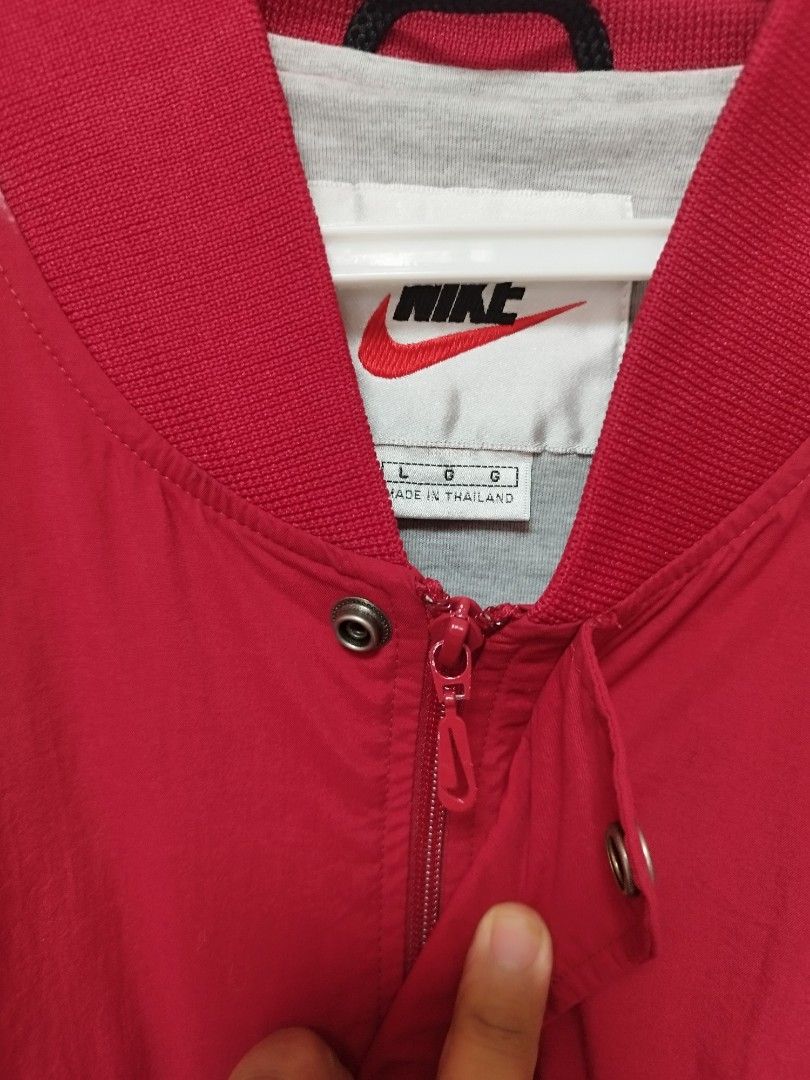 Red nike bomber discount jacket
