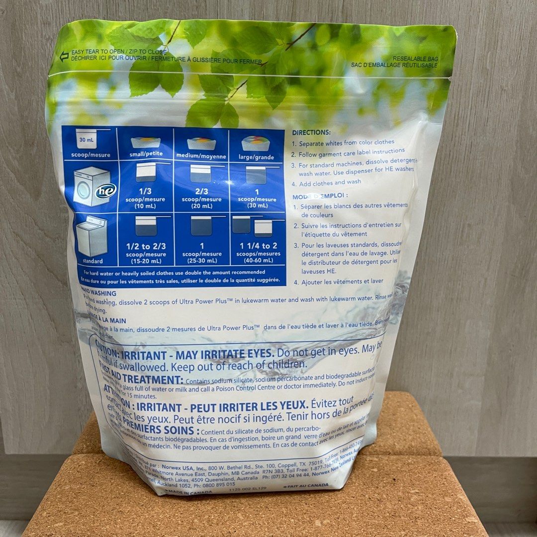 NORWEX Ultra Power Plus Laundry Detergent 1kg, Furniture & Home Living