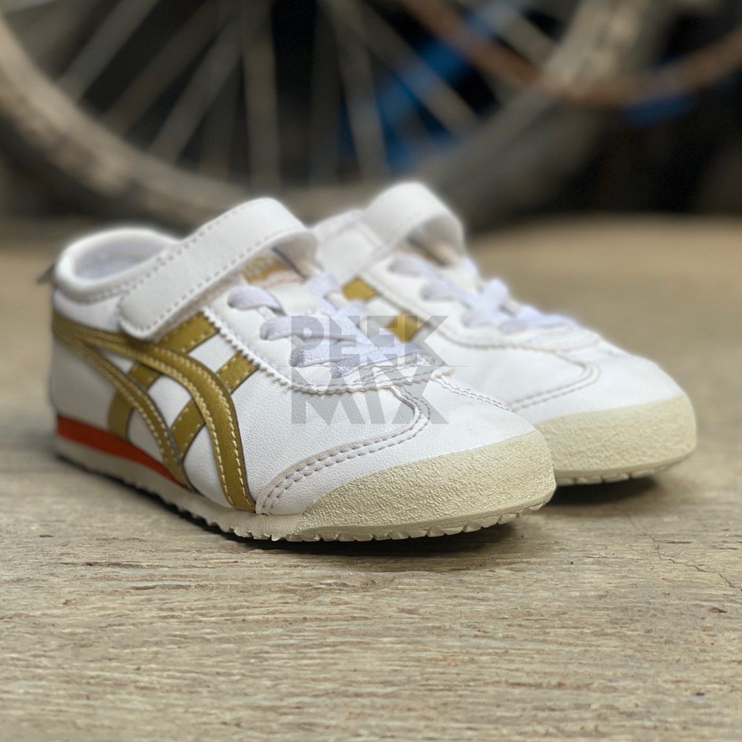 Onitsuka Tiger Mexico 66 Kids White Pure Gold Bayi Anak Baju