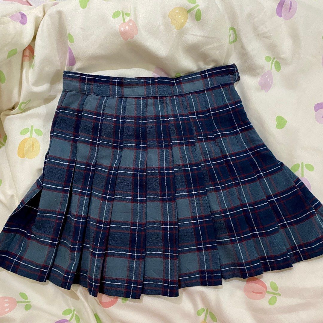 American apparel women's plaid tennis skirt top