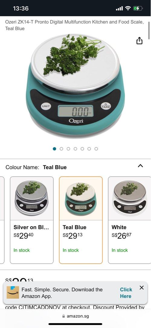 Ozeri ZK14-T Pronto Digital Multifunction Kitchen and Food Scale