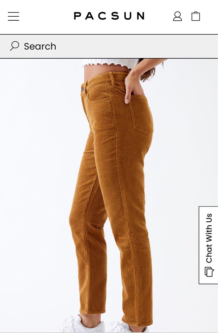Pacsun corduroy mom jeans top